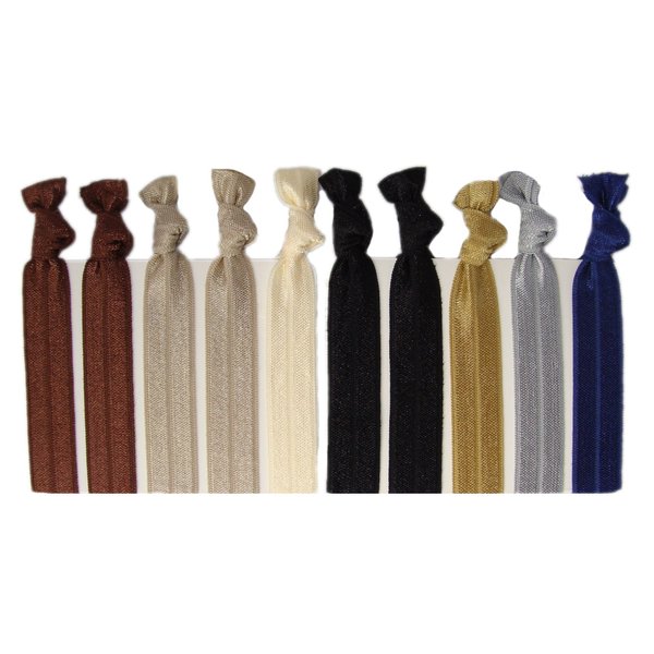 Ribbon Hair Ties - Neutral Tones 10 Pack By Kenz Laurenz
