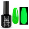 beetles Gel Polish 15Ml Glitter Green Glow in the Dark Nail Polish Green Spring Gel Polish Soak off Uv Led Nail Lamp Green Gel Nail Polish Nail Art Manicure Salon Diy