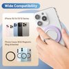 CISID Magnetic Phone Ring Holder, Dual-Sided Magnet Phone Grip Cell Phone Finger Holder for Hand Phone Kickstand for Desk Compatible for MagSafe iPhone 16/15/14/13/12 Series, Purple