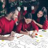 Labeol 1 Pack Christmas Tablecloth,Christmas Coloring Tablecloth for Kids,54"x108" Giant Christmas Santa Claus Snowman Maze Color-in Paper Poster Table Cover for Christmas Winter Party Arts and Crafts