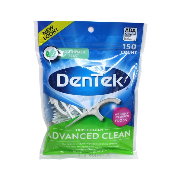 DenTek Floss Picks, Fresh Mint - 150 Count (Pack of 1)