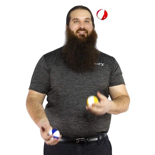 GloFX Juggling Balls [Pack of 3] for Beginners to Advanced Jugglers - No Bounce Design - Durable Weighted Juggle Ball Kit - 2 Layer Construction - Soft and Easy Juggling Kit