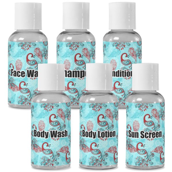 Personalized Peacock Travel Bottles