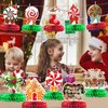 Candy Cane Christmas Party Decorations Christmas Honeycomb Centerpieces Candy Cane Party Supplies for Christmas Party Table Decorations Funny Christmas Party Decorations