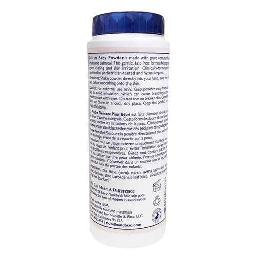Noodle & Boo Delicate Baby Powder, Natural, Talc Free, 8.8 oz