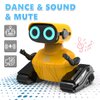 GILOBABY Robot Toys, Remote Control Robot Toy, RC Robots for Kids with LED Eyes, Flexible Head & Arms, Dance Moves and Music, Birthday Gifts for Boys Girls Ages 3+ Years (Yellow)