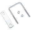 6 Pack Square U-Bolts, Stainless Steel U-Bolts with Frame Plates and Nuts, 2"/50mm Inner Width 3.15"/80mm Length, Square U Shaped Bolts for Automobiles Trailer, Ski Boat, Sailboat, Trailer