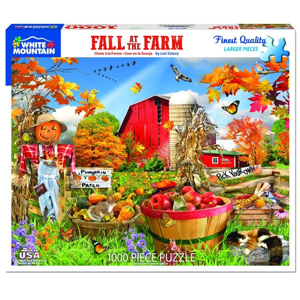 White Mountain Fall at The Farm 1000 Piece Puzzle