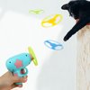 AIEX Flying Disc Launcher Cat Toy Launcher with 6pcs Flying Discs 2pcs Luminous Spinning Tops, Helicopter Cat Fetch Toy Dog/Cat Interactive Toys for Training, Chasing, Playing