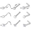 Tustrion 80PCS Nose Piercing Kit for All Body Piercings Stainless Steel Piercing Jewelry with 12G 14G 16G 20G Piercing Needles for Ear Cartilage Tragus Nose Septum Lip Eyebrow