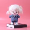 niannyyhouse Denim Jackets Jeans White T-Shirt 7.8in（20cm） Plush Humanoid Stuffed Doll Clothes (Light Blue)