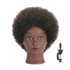 WikNifo Kinky Curly Mannequin Head 100% Human Hair for Hairdresser Practice Manikin Cosmetology Doll Training Head Braiding Styling with Stand