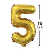 GOER 2025 Foil Number Balloons for 2025 New Year Eve Festival Party Supplies Graduation Decorations (Gold,16 Inch)