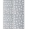3D White Lace Flower Nail Stickers for Nail Art Lily Petal Floral Nail Sticker Acrylic Flowers Nail Art Stickers Flower Nail Decals Matte Frosted Flower Stickers for Nails Women Nail Decorations, 4pcs