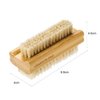 GREENTH PRO Bamboo Boar Bristle Nail Brush-3PCS Wooden Nail Scrub Brush for Toes and Nails,Cleaning Nail Brush