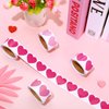 Whaline 400Pcs 4 Rolls Tanning Sunbathing Stickers Pink Heart Tanning Decals Self Adhesive Body Tanning Stickers for Summer Beach Outdoor Indoor Salon Party Supplies