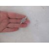 Small silver geometric design metal hair clip barrette for fine hair (Clip quantity: 1 Clip)