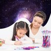Kolewo4ever Galaxy Stackable Pencil Outer Space Multi Point Pencils Non Sharpening Pop up Pencil with Matching Eraser Teacher Supplies for Classrooms, Student Reward, Galaxy Party Favors