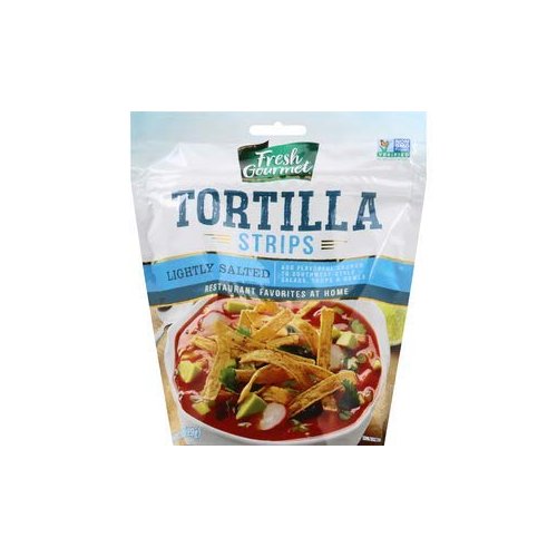 Fresh Gourmet Tortilla Strips Lightly Salted 3.5 Oz. Bag, Pack of 4