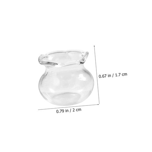 25 Pcs Doll House Fish Tank Desktop Accessories Toys Miniature Glass Ornaments Miniature Model Glass Miniature Accessories Toys Simulated Fish Bowls