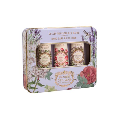 Panier des Sens - Gift for Women - Natural Hand Cream Trio Verbena, Rose, Lavender - Gift Ideas for Her Made in France – Hand Lotion Gift Set with 97% Natural Ingredients - Mini Hand Lotion 3x1Floz