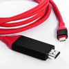 VOLT PLUS TECH USB-C/PD 4k HDMI Cable Compatible with Your Microsoft Lumia 950 Dual SIM with Full 2160p@60Hz, 6Ft/2M Cable [Red, Thunderbolt 3 Compatible]