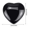 Marrywindix 15 Packs 0.8 Inch Healing Crystal Natural Black Obsidian Heart Love Carved Palm Worry Stone Chakra Reiki Balancing