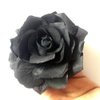 VEICOSTT Women Rose Flower Hair Clip Hair Accessories Flower Brooch Pin ZFJ11 (Black)