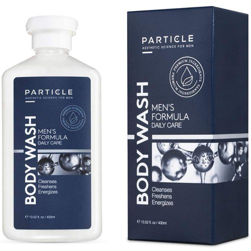 Particle Mens Body Wash - Hydrating Shower Gel that Cleanses, Refreshes, Deodorizes & Moisturizing (13.52 Oz) - Refreshing Body Wash for Men - Long Lasting Body Wash for All Skin Types & All Ages