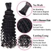 Human Braiding Hair Deep Wave Bulk Human Hair for Braiding No Weft Human Hair Bundles for Brainding Wet and Wavy Human Hair Extensions 1 Bundle 50g Micro Braiding Human Hair for Boho Braids 18 Inch