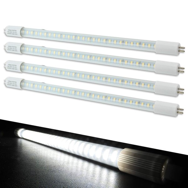 4-Pack Leisure LED RV Light Bulb LED T5, 12" Florescent Tube Replacement, 400 Lumen (Cool White 4-Pack)