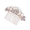 Didiseaon Bridesmaid Hair Accessories Rhinestone Barrettes Bridal Headpiece Bridal Hair Comb Pearl Hair Accessories Bride Hair Comb Women Hair Comb Tiara Women's Hair Dryer Wedding