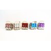 Generic Tiny mini silver metal hair claw clip with rhinestones your color choice (set (Primary color: Pink)