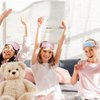Xuhal 24 Pcs Sleepover Party Favors for Teenager Girl, Spa Headband Plush Eye Mask Bow Makeup Headbands Head Wraps Sleep Blindfold Masks for Sleepover Birthday Party (Solid Color and Tie Dyed)