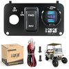 10L0L Golf Cart EZGO Key Switch Console Panel,Include DC 9V-48V Input 3.1A Fast Charge Dual USB Charger Sockets & Digital Voltmeter & Forward Reverse Switch for EZGO TXT & Medalist PDS