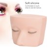 Dioche Lash Mannequin Head with 3 Layer Lashes, Elastic Realistic Eyelash Mannequin Head, Soft Touch Makeup Practice for Lash Extension Practice (White)