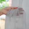 Window Gray Sheer Curtains 63 Inches Long 2 Panels Sheer Curtain Basic Rod Pocket Panel for Bedroom Children Living Room Yard Kitchen