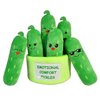 Kingwee Cute Emotional Comfort Pickles Plush Toys, 6 Stuffed Pickles Set in 1 Soft Plush Container, Pickle Ornaments Stuffed Animal Gift for Women & Men, Girls, Friends, & Coworkers