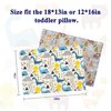 ALVABABY Toddler Pillowcases Fits 13 x 18 inch and 12x 16 inch Kids Pillow 2 Pack Cotton Baby Bedding Pillow Cover Envelope Children Kids Sleep Pillowcases for Boys Girls Dinosaur Bear 2TPW09