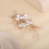 Denifery Flower Girl Headpiece for Wedding Princess Flower Pearl Wedding Comb Rhinestone Hair Comb for Women Girls Toddler Wedding Party Photography