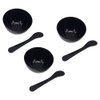 lasenersm 3 Sets Plastic Facial Mask Mixing Bowl with Plastic Spatula Facemask Bowl Mud Mask Mixing Bowl DIY Skin Care Mixing Tool Kit for Lady Women Home Beauty Salon Use, Black