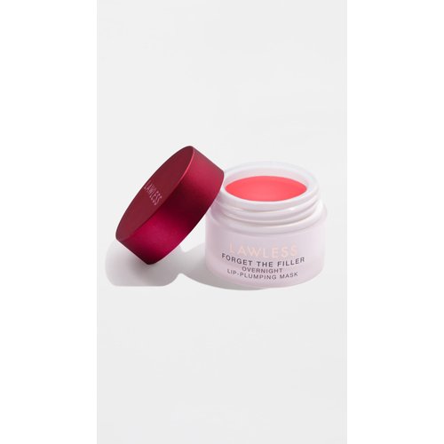 LAWLESS Women's Forget the Filler Cherry Vanilla Lip Mask, Cherry Vanilla, Pink, 0.28 Ounce