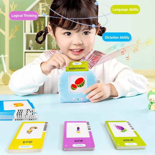 Talking Flash Cards for Toddlers 2-4 Years, 224 Sight Words, Autism Sensory Toys for Autistic Children,Learning Montessori Toys, Educational Preschool Gifts for Kids Ages 1-3