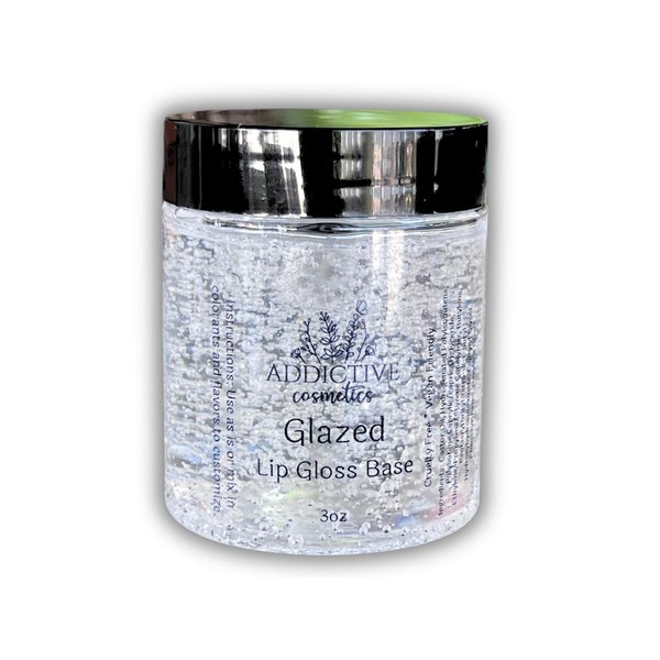 Addictive Cosmetics Premade Lipgloss (Glazed Clear Lipgloss, 3 oz) Ready to Wear, Vegan, Cruelty Free- Made in the USA!