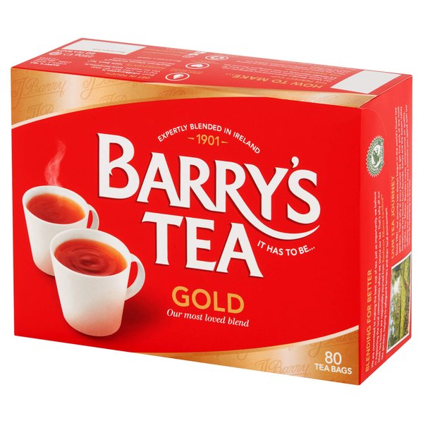 Barry's Tea Gold Blend - 80 Teabags - 250g - Expertly Blended in Ireland