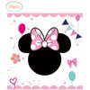 Birthday Party Supplies for Pink Minnie, Include 20 Plates and 20 Napkins, Pink Minnie Birthday Party Decorations