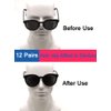 Silicone Eyeglass Nose Pads Adhesive Silicone Anti-Slip Nosepads for Eyeglass Sunglasses 12 Pairs 1.8mm Transparent
