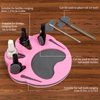 Setmoi Nail Polish Holder Nail Polish Holder Stand,Nail Polish Organizer,Nail Polish Organizer Holder,Applicable to Manicure Hand Stand Rest Work Station-pink&grey