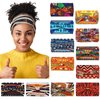 Censen 12 Pcs African Headbands for Women Head Wraps Hair Wrap Yoga Boho Chiffon Knotted Assorted Bandeau Headbands Wide Yoga Elastic African Gifts Hair Accessories for Girls Lady Running (Vivid)