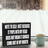 JennyGems Note To Self: Just Because It Pops Into My Head Wooden Sign, Funny Signs and Gifts, Sassy Table Decor and Wall Hanging, Desk and Coworker Decoration, Made in USA